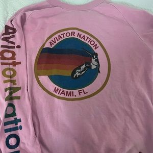 PINK AVIATOR NATION CREWNECK